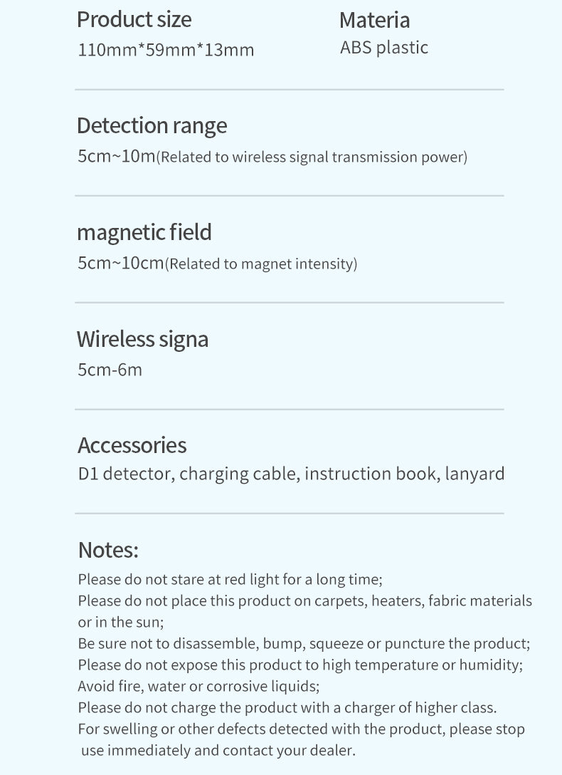 QZT D1 détecteur de caméra espion Anti espion Mini caméra Gsm caméra cachée 