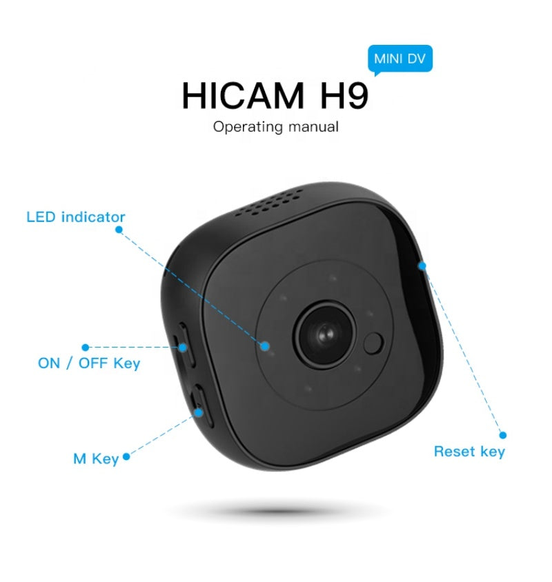 QZT H9 caméra IP 1080 HD caméra réseau intérieure connexion sans fil mini caméra 