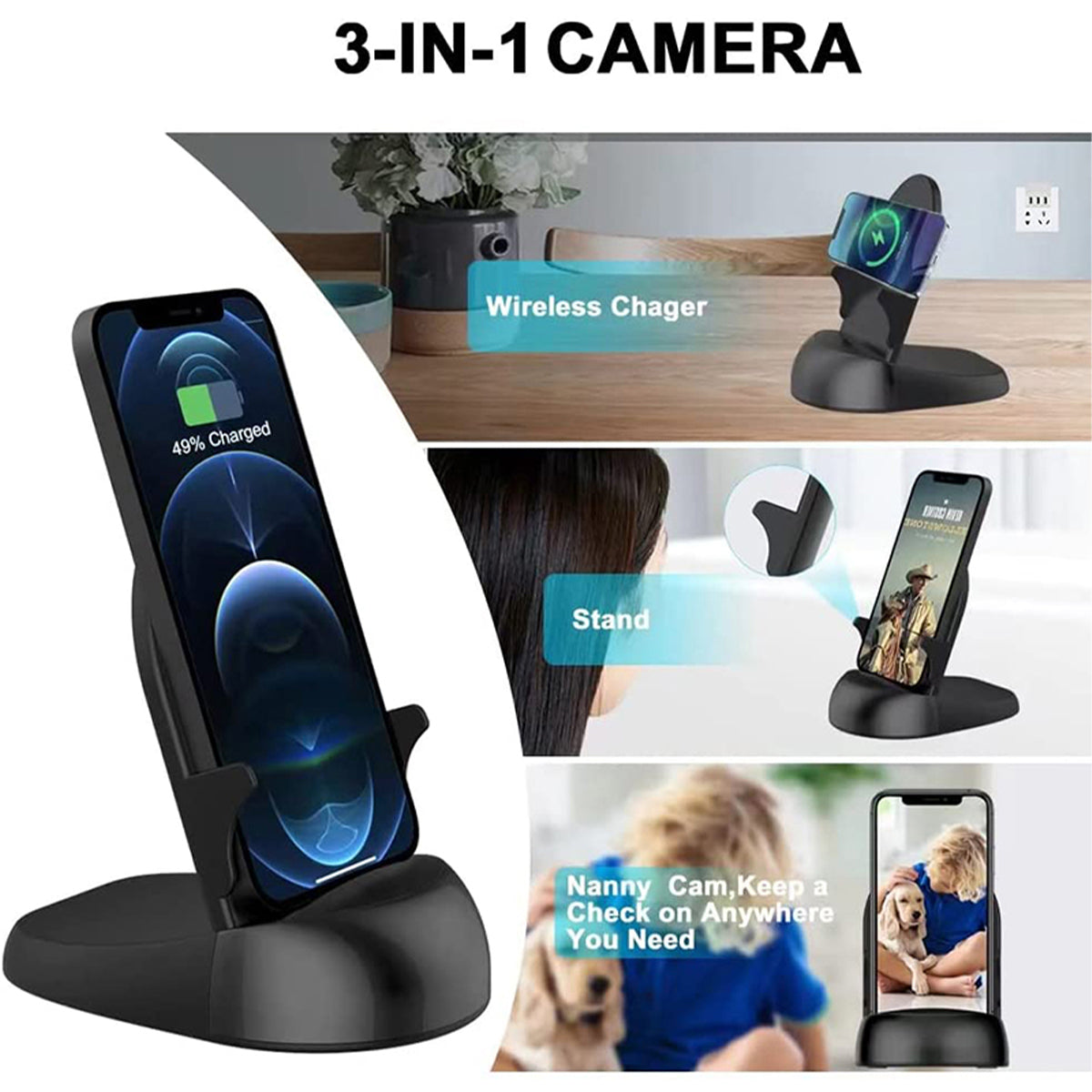 QZT Y18 Hidden Camera Spy Camera WiFi Wireless Phone Charger