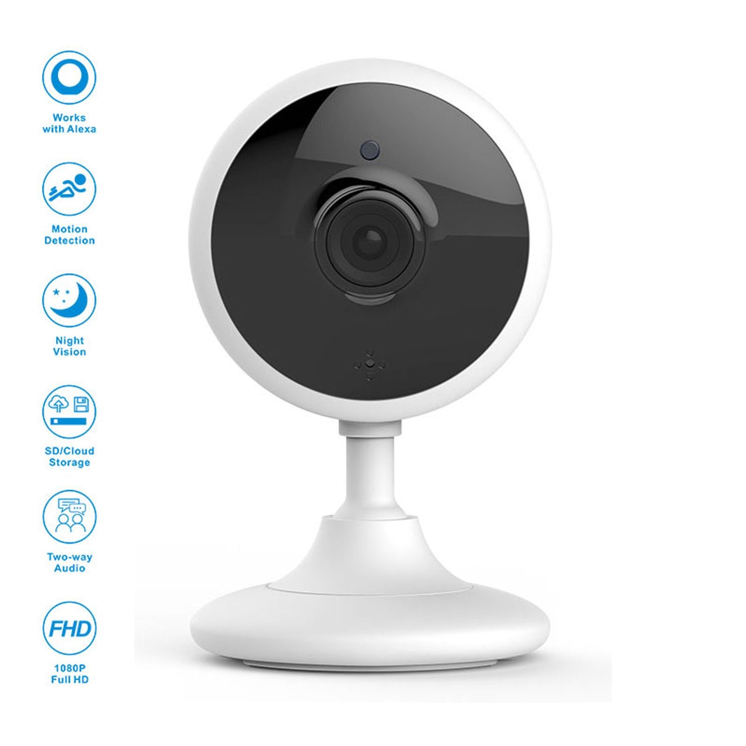 QZT 702JBU HD 1080P Security WiFi or Wireless Indoor Baby Monitor Tuya IP Camera