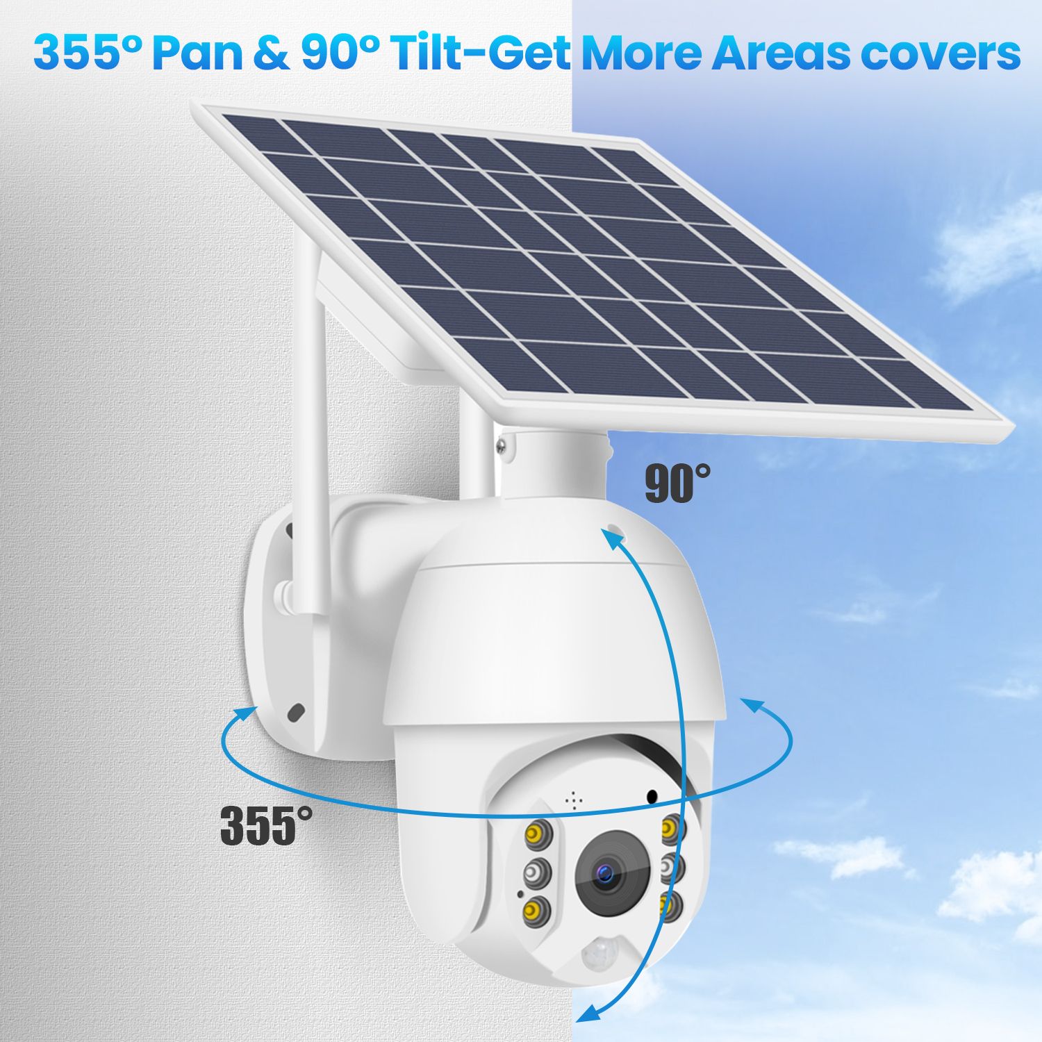 Bulk Price T16 Waterproof 1080P Video Recorder Alarm Smart Dual Light PTZ solar ip camera wifi