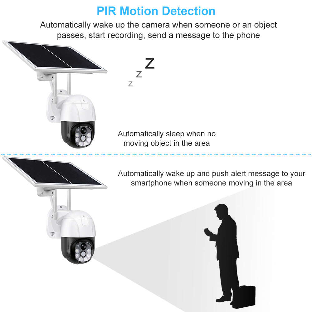 Prix ​​de gros VRT-VC9-G extérieur 1080P CCTV Surveillance enregistreur vidéo Vision nocturne sans fil sécurité ptz caméra solaire 