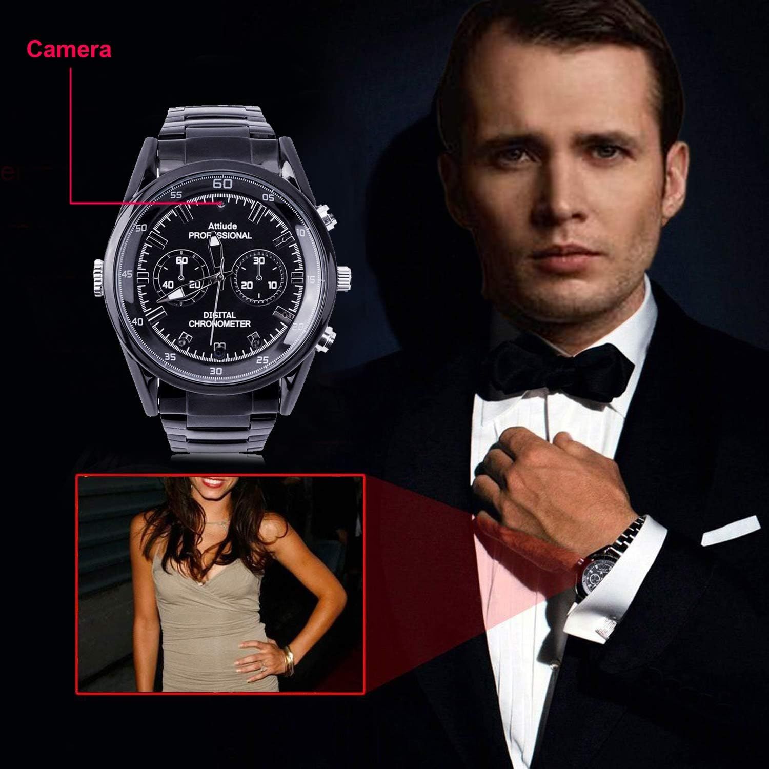 QZT C6 Watch Waterproof Hidden Spy Camera with Motion Detection Infrared Night Vision