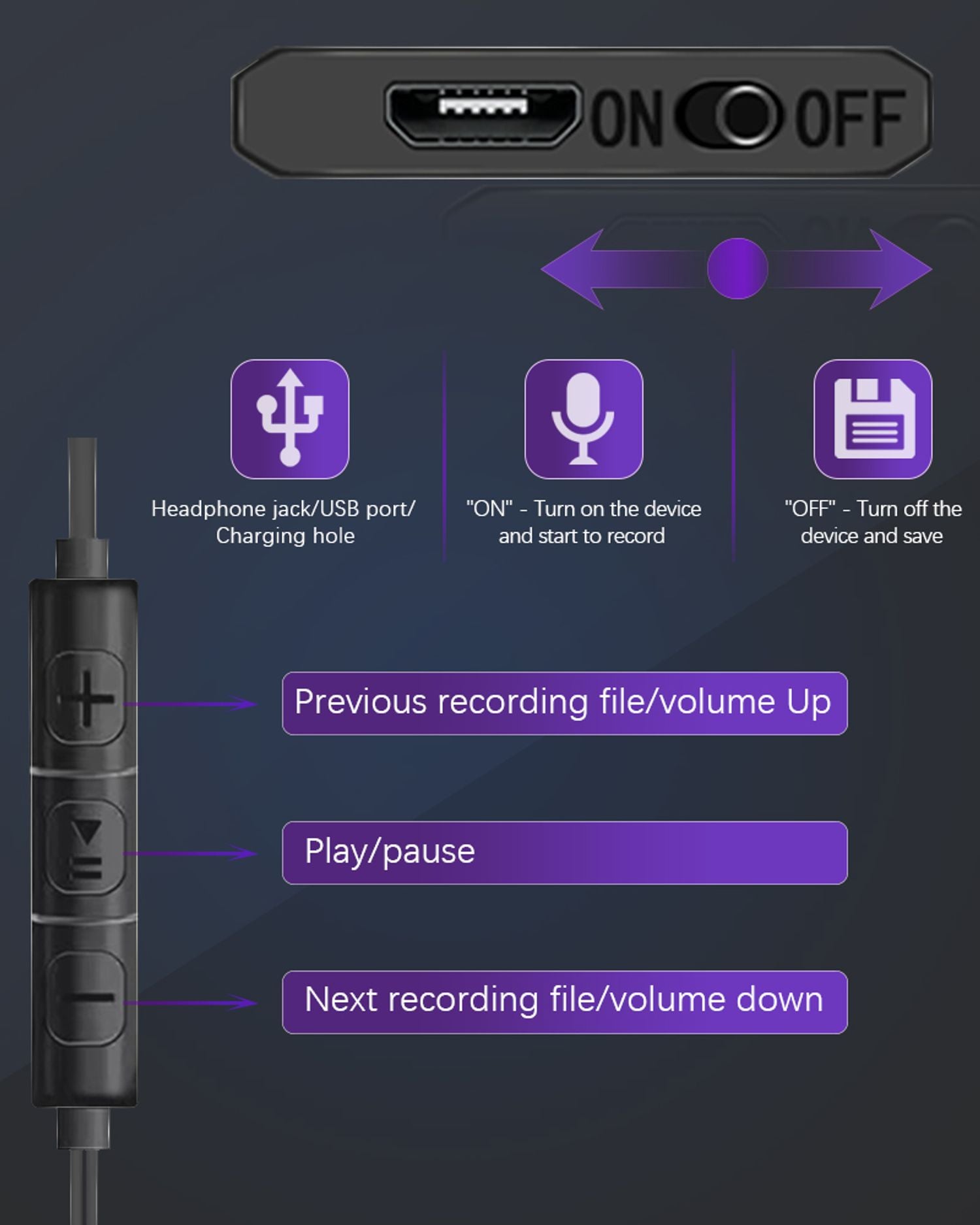 QZT Mz007 The thinest Mini dictaphone digital audio voice recorder