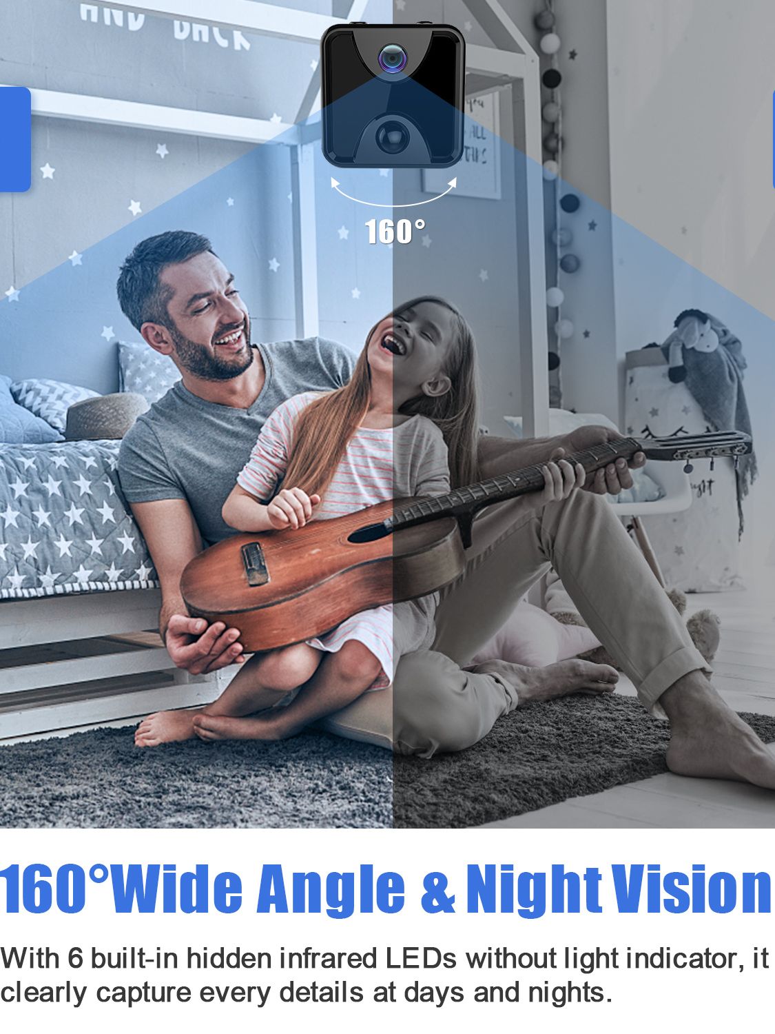 NOUVELLE caméra espion R7 sans fil WiFi surveillance réseau à distance HD Mini caméra 