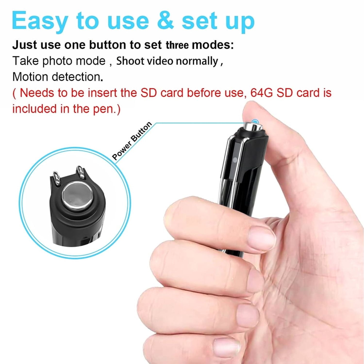 W9 1080p Hd Mini Camera Pen Portable DVR Professional Digital Voice Video Recorder Pen for Conference Meetings