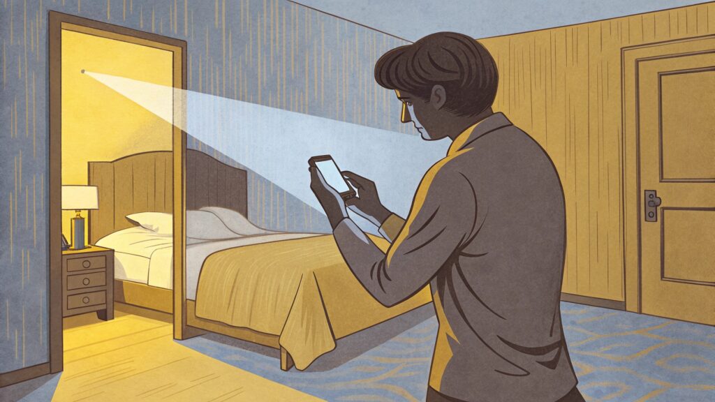 Wie findet man versteckte Kameras in Hotels und Umkleidekabinen?