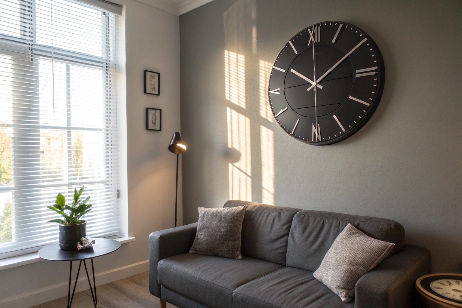 Une horloge murale élégante dans un salon