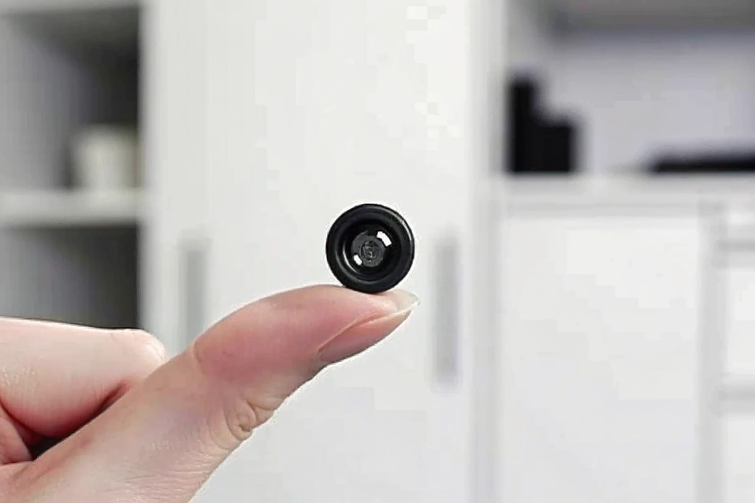 A very small mini button camera designed for direct recording to an SD card.