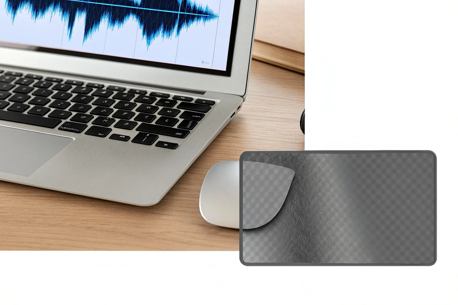 A digital audio waveform display showing clear, crisp sound waves without background noise or distortion.