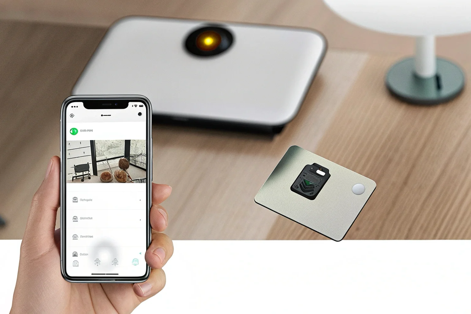 Uno smartphone che mostra l'app di una telecamera spia connessa correttamente tramite Wi-Fi