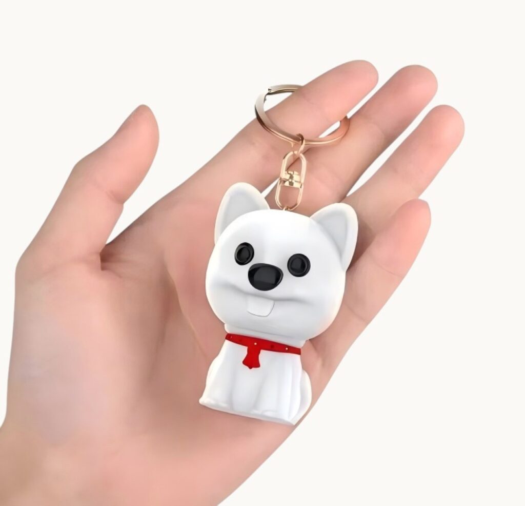 Discreet Puppy Keychain Voice Recorder with 100-Hour Battery