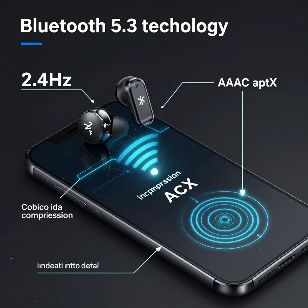 Tecnologia Bluetooth 5.3 per auricolari nascosti