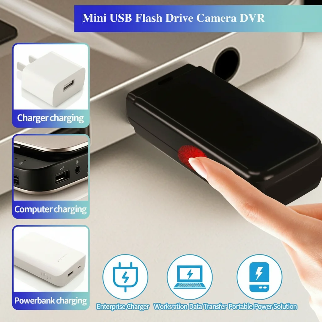 USB Flash Drive Spy Camera with 1080P HD Video and Audio Recording (Model: F5)