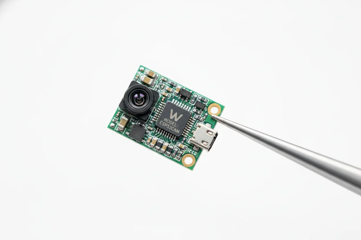 Tuya Micro Camera Pcb Dettaglio del circuito di una micro telecamera Tuya compattissima