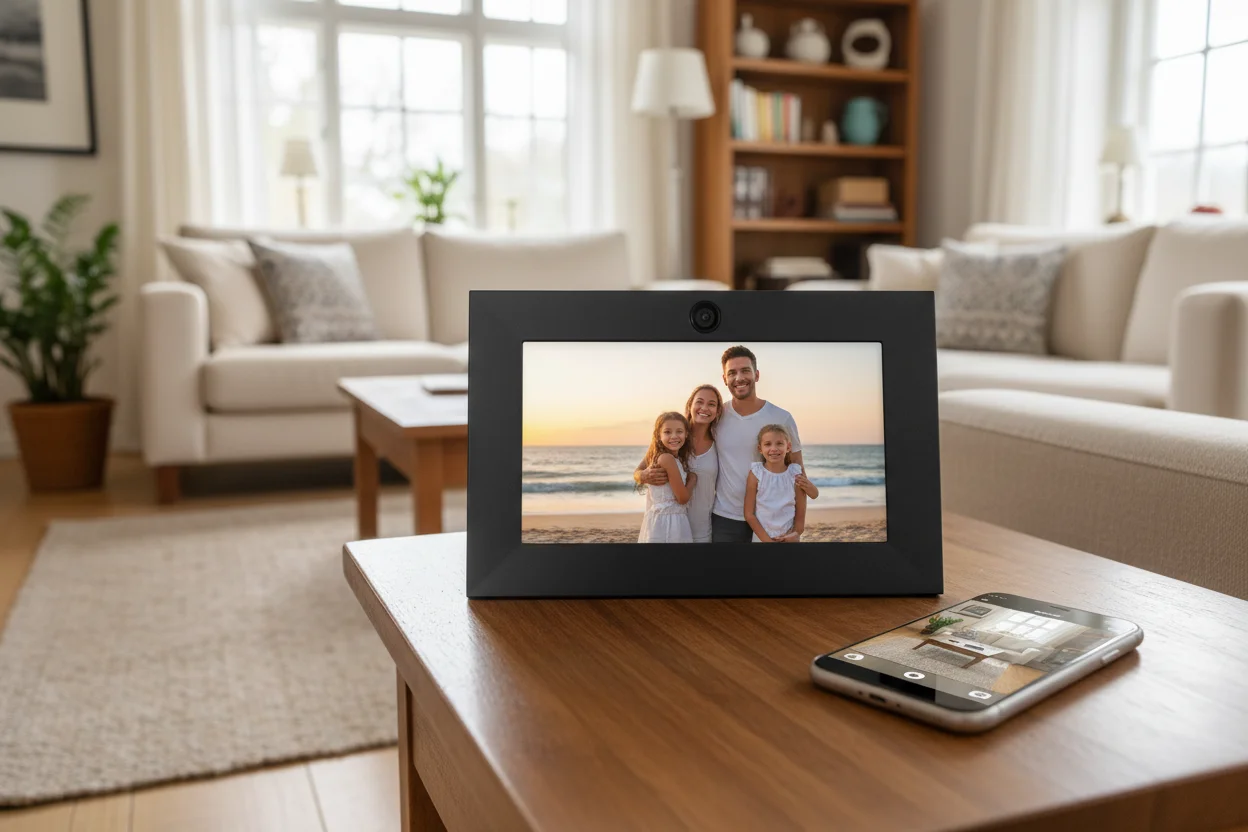 Tuya Photo Frame Cam Telecamera WiFi nascosta in una cornice fotografica connessa al telefono