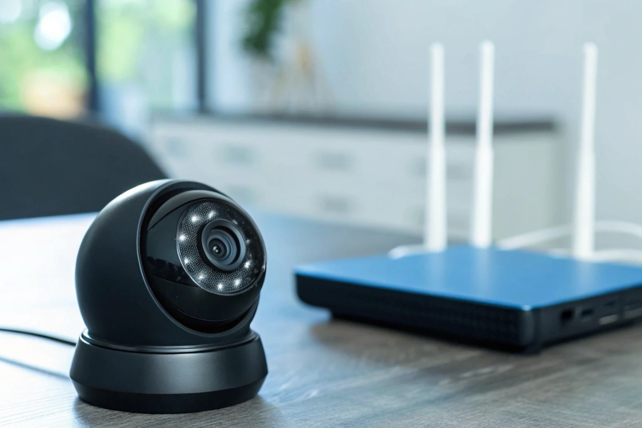Signal strength visualization between a wifi router and a small security camera unit