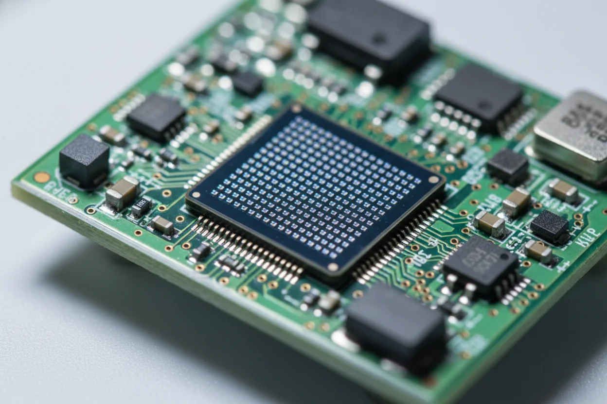 Close-up of camera glasses lens and sensor