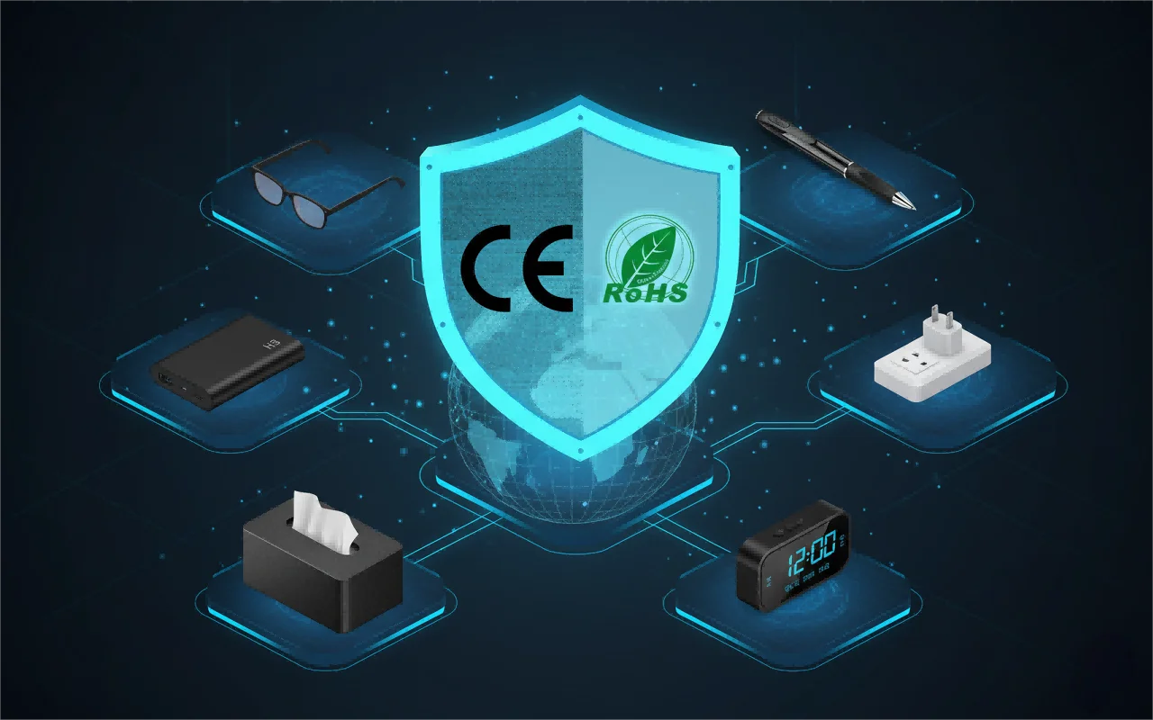 CE and RoHS certified spy cameras for European market distribution