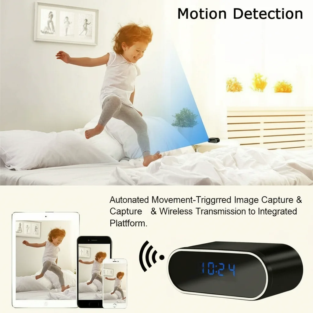 Clock Camera Internal SD Card USB Interface