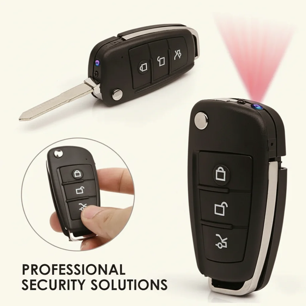 hidden key camera night vision motion detection loop recording