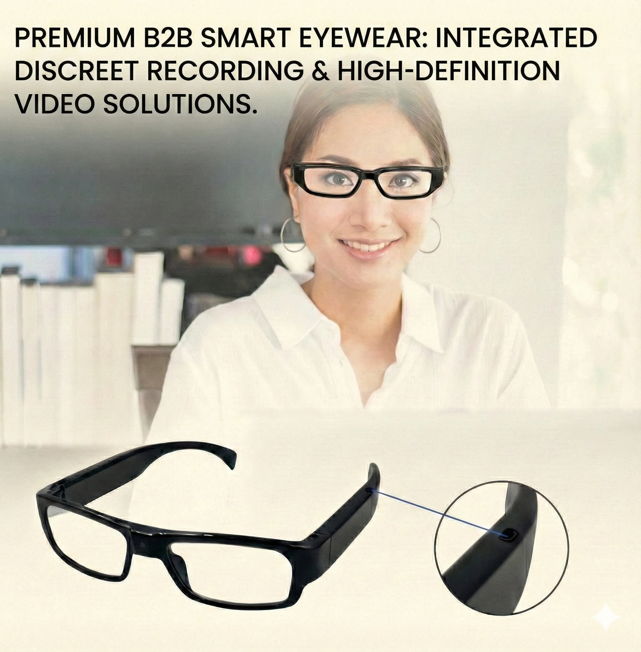 Spy glasses camera internal components flexible frame technology