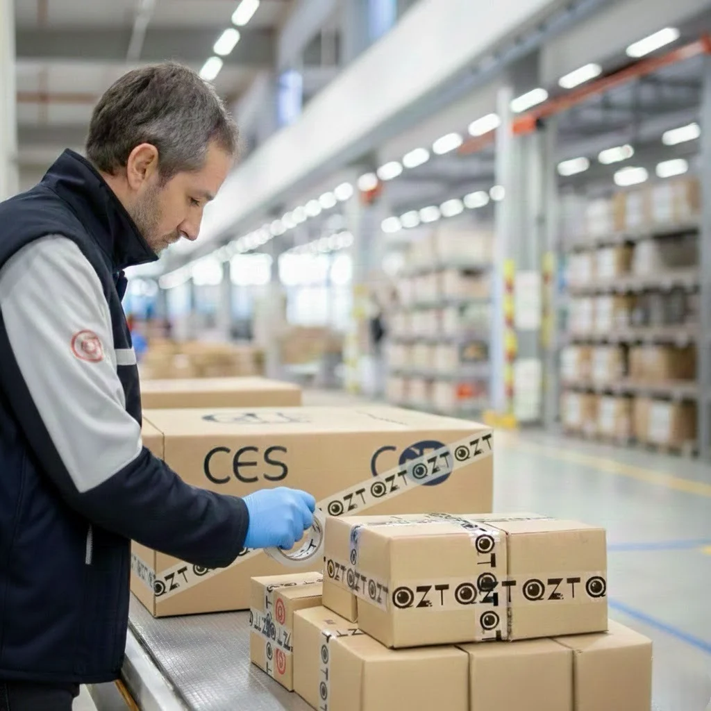 Italian warehouse with covert smoke detector camera covering wide aisle
