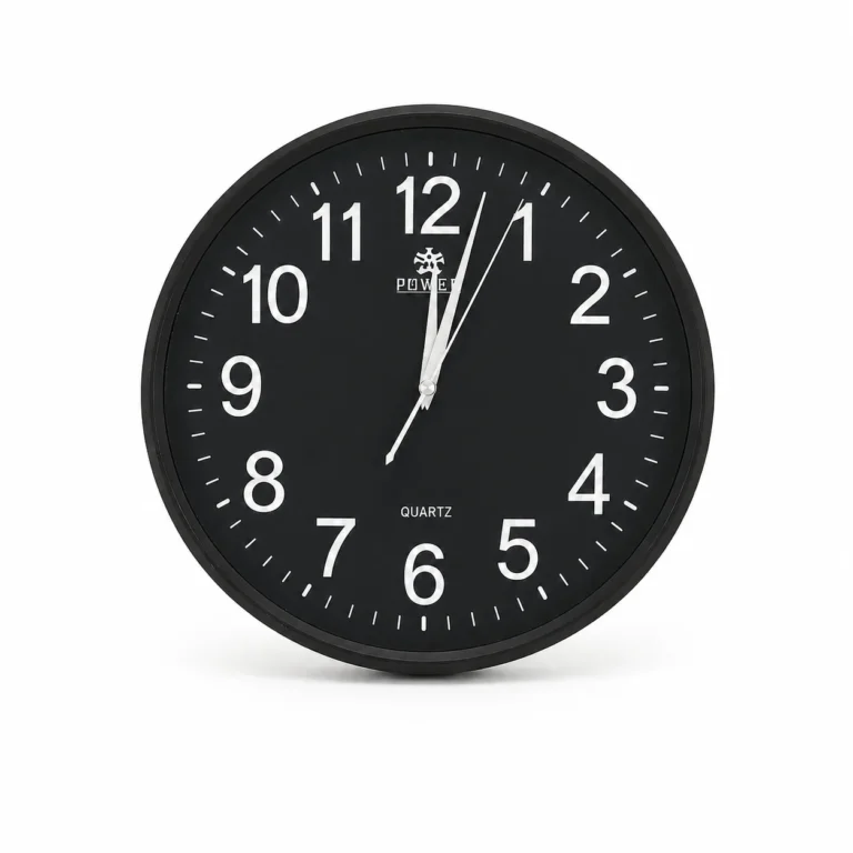 Reloj de pared negro QZT cámara espía vista frontal