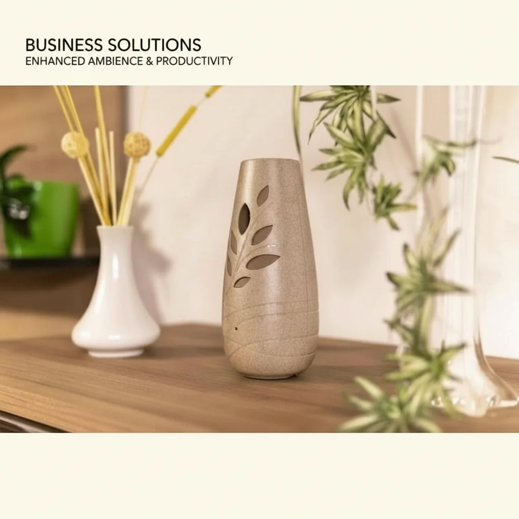 Business solutions hidden camera vase office ambience