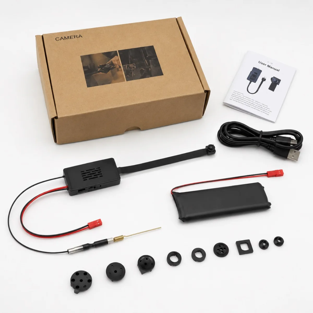 Kit de Cámara Espía Oculta DIY con Módulo WiFi Tuya (Modelo: C10-Tuya)