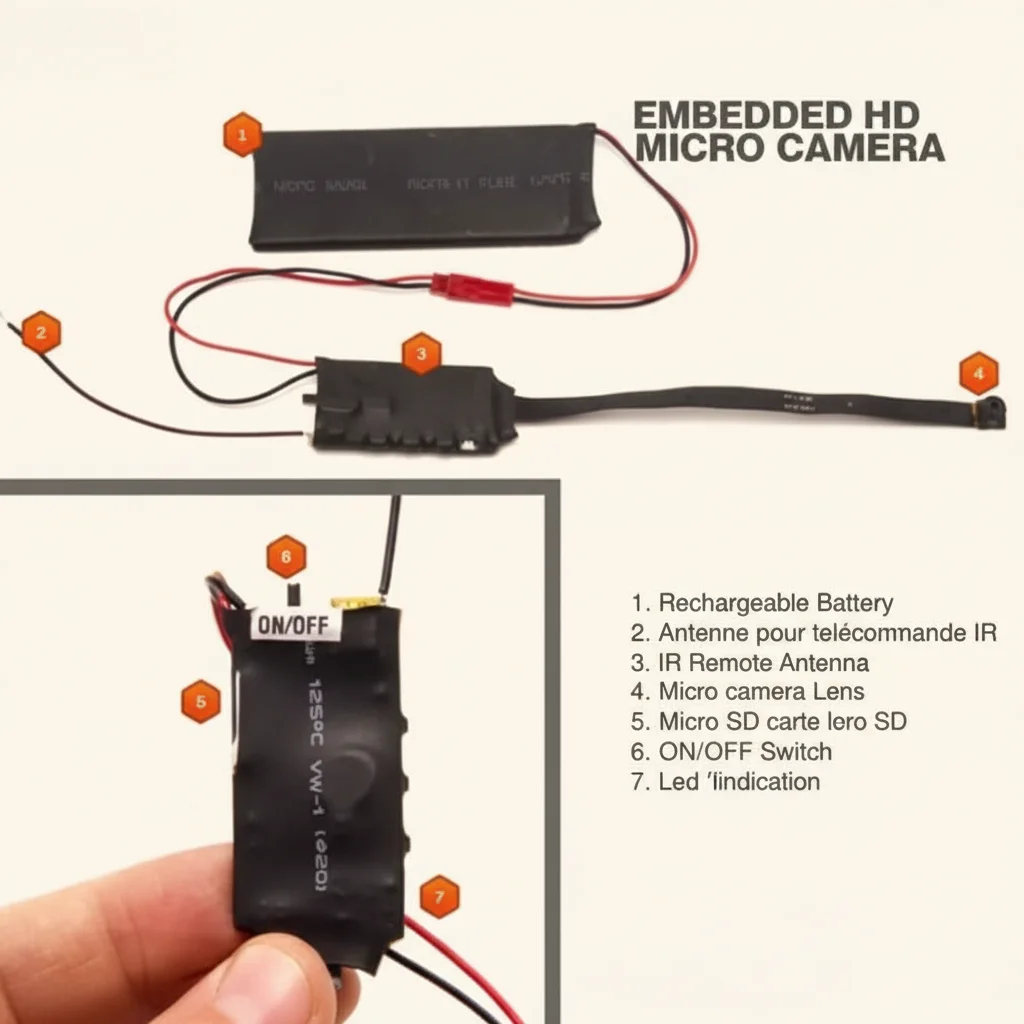 1080P DIY Spy Camera Module with 12-Hour Battery & Remote Control (Model: S80)