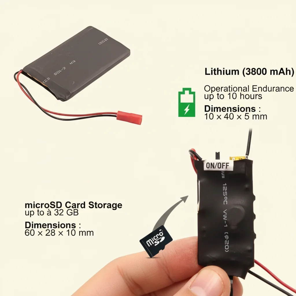 1080P DIY Spy Camera Module with 12-Hour Battery & Remote Control (Model: S80)