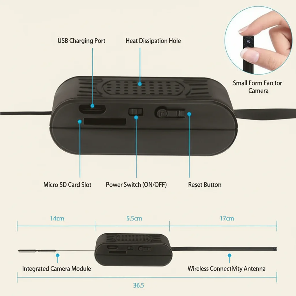 DIY Mini Spy Camera Module with WiFi | 1080p Hidden Cam Kit (Model: C10-HD)