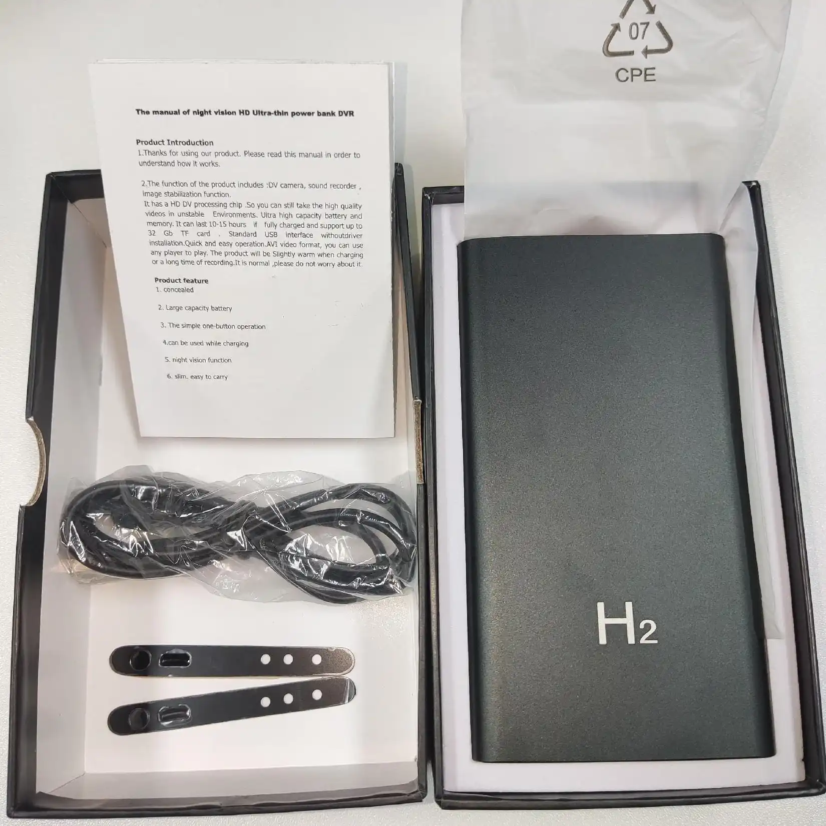 Power Bank Hidden Camera with 1080p Full HD Video and Night Vision (Model: H3)