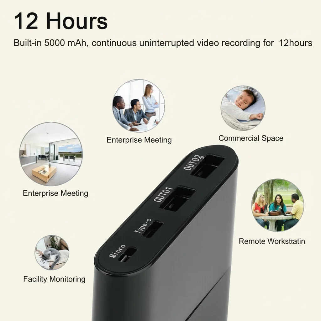 Power Bank Hidden Camera with 1080p Full HD Video and Night Vision (Model: H3)