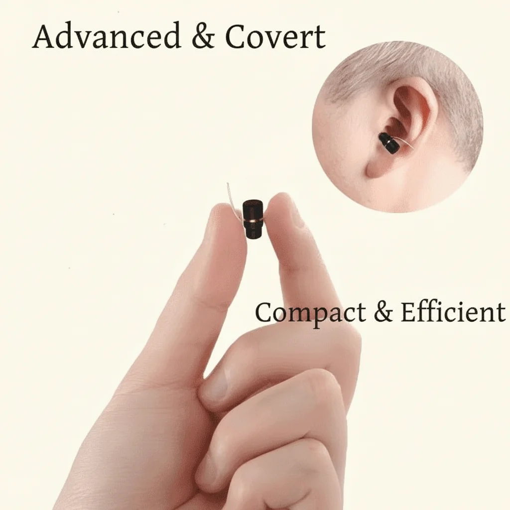 Invisible Spy Earpiece: Micro Bluetooth Kit for Covert Communication (Model: Exam Set)