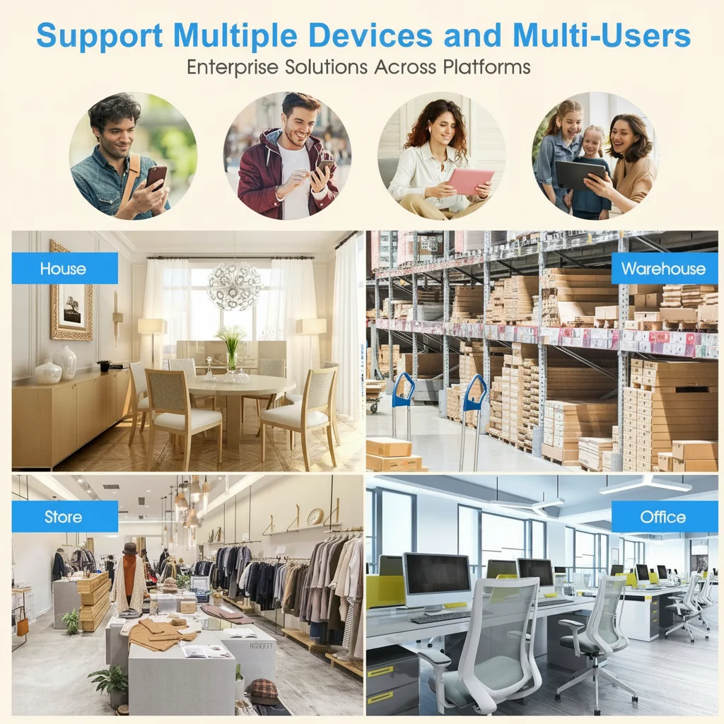 QZT surveillance solution multi-user support office warehouse store