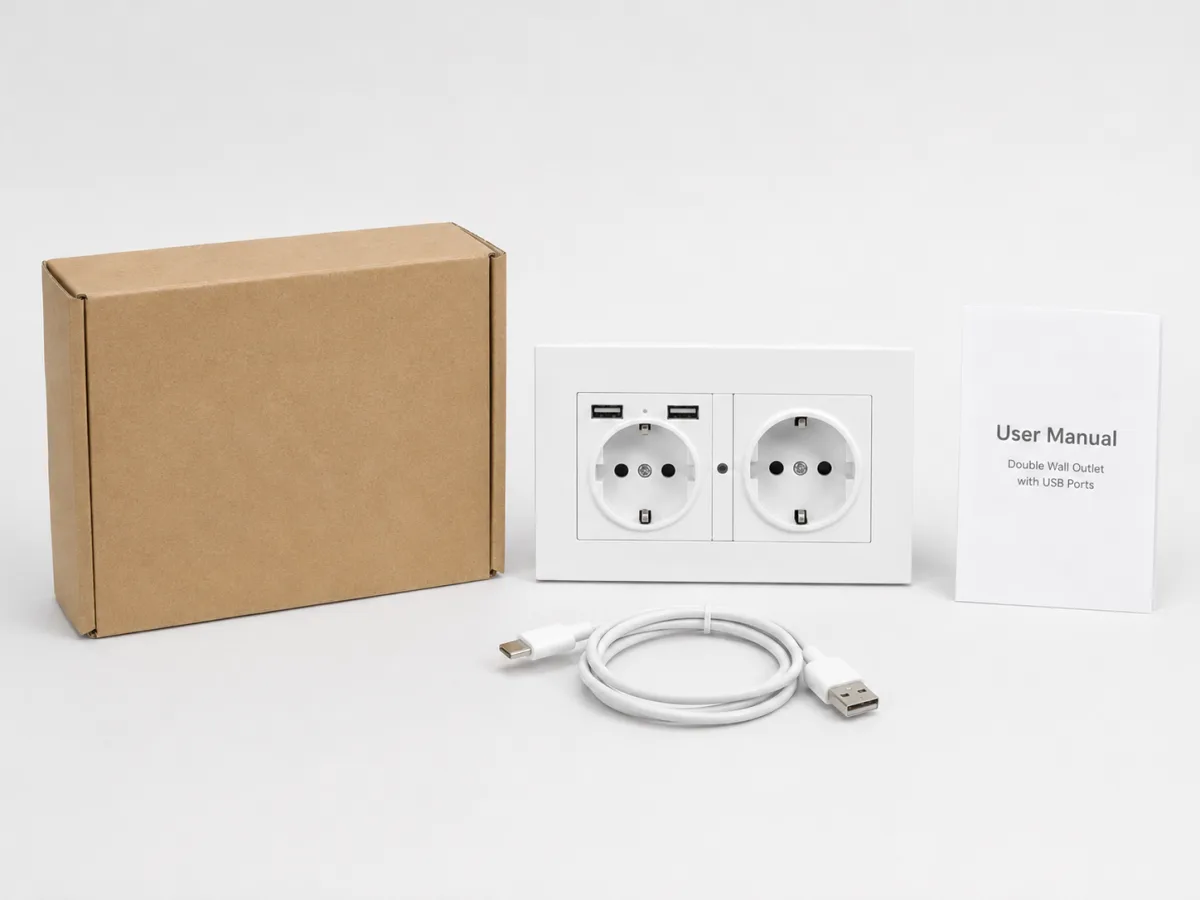 Paquete y accesorios de cámara oculta en enchufe EU WiFi QZT S3 1080p