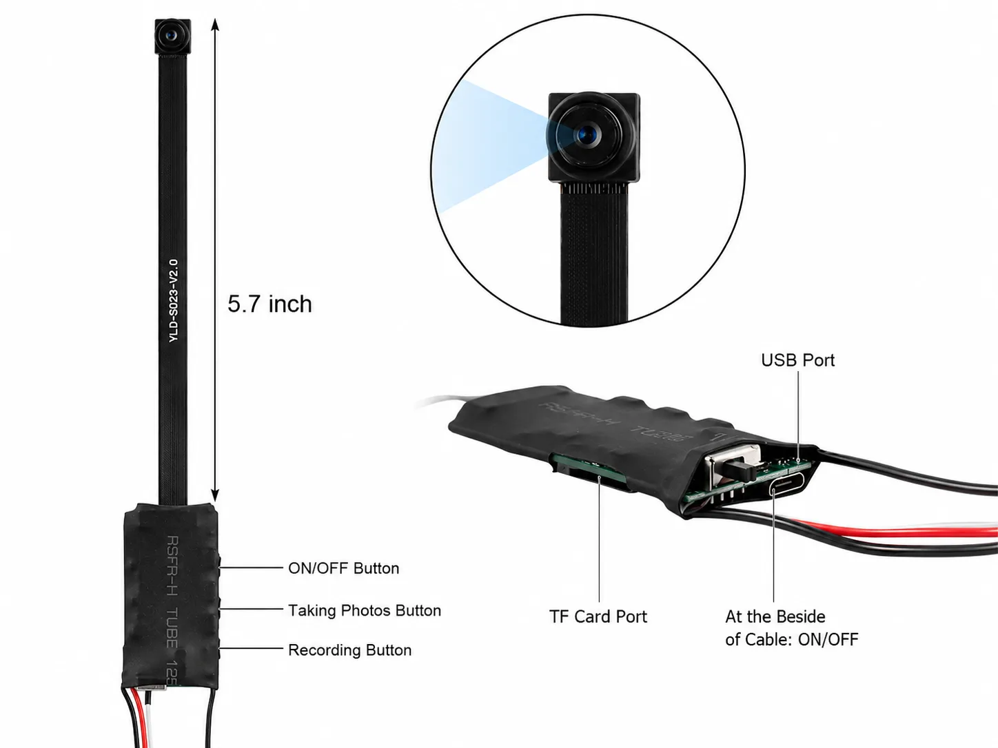 S80 DIY camera module feature layout and specifications