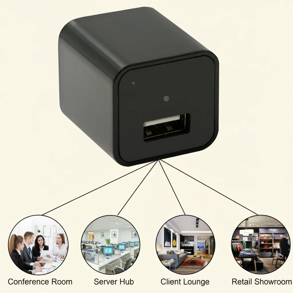 USB Wall Charger Hidden Camera with 1080P Motion Activated Recording (No WiFi Needed) (Model: S1)