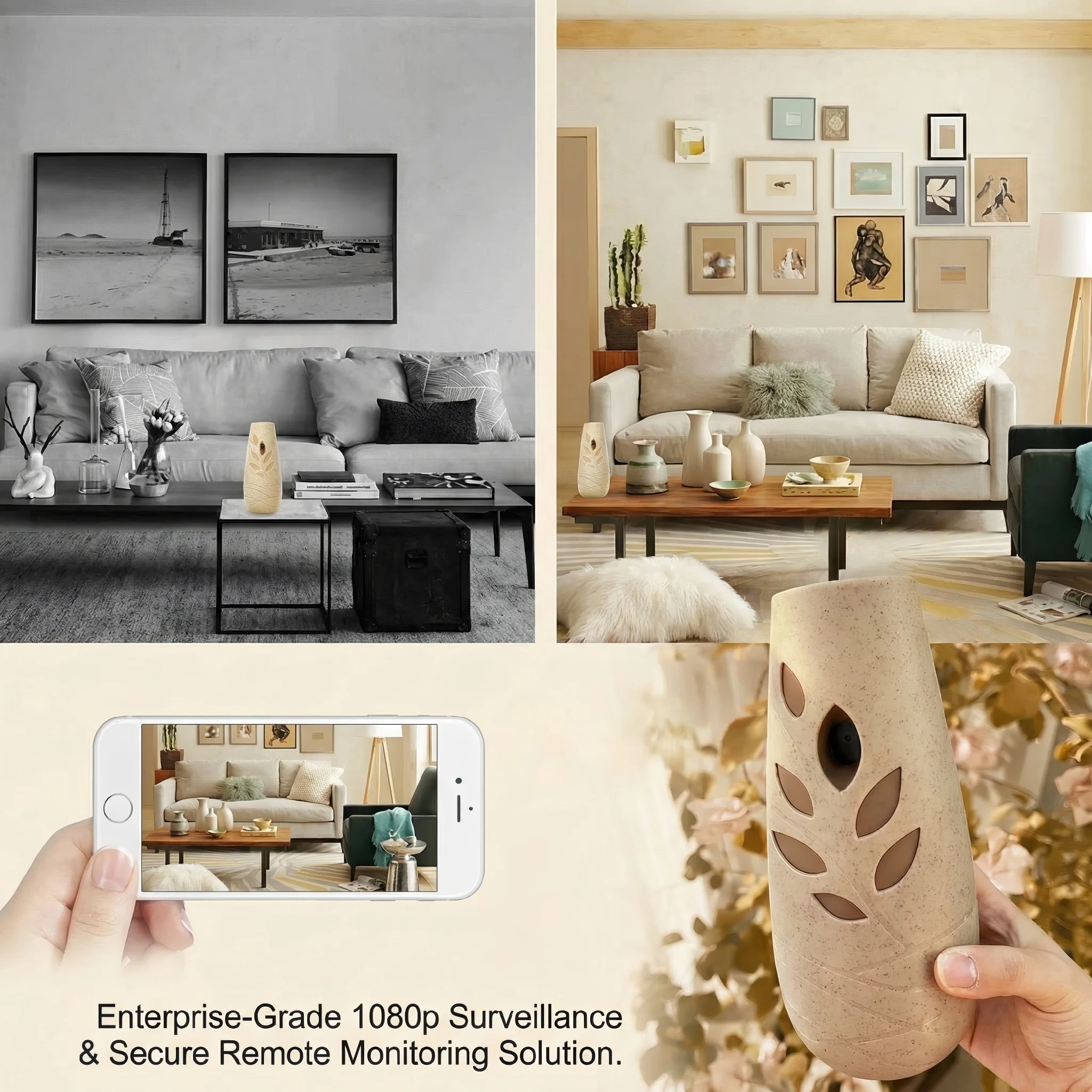 Tuya Smart WiFi Hidden Camera in Decorative Vase Air Freshener | 1080P (Model: V20)