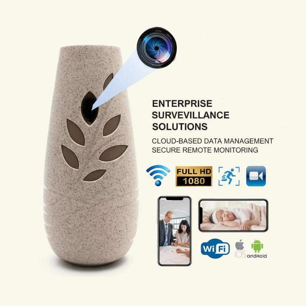 Tuya Smart WiFi Hidden Camera in Decorative Vase Air Freshener | 1080P (Model: V20)