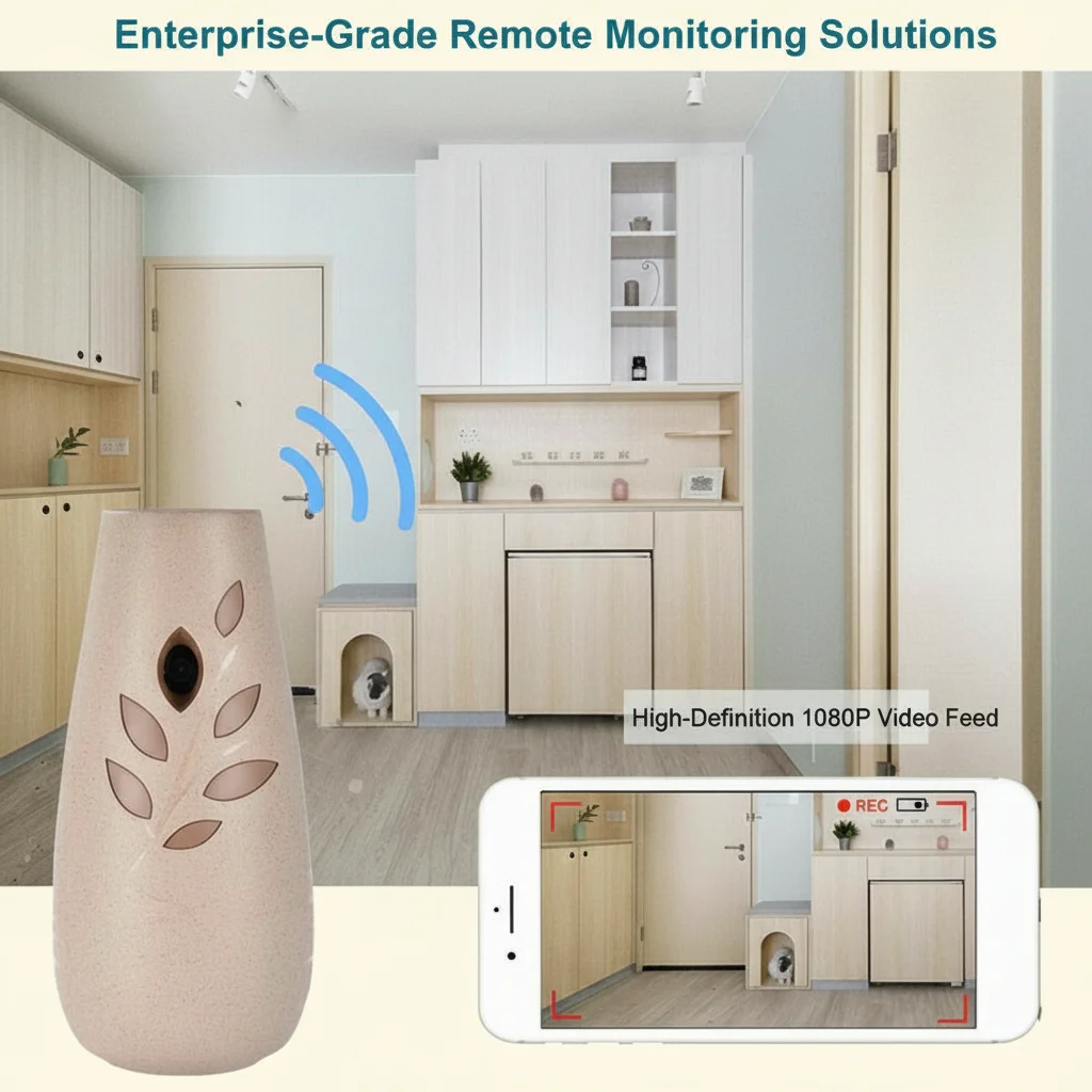 Tuya Smart WiFi Hidden Camera in Decorative Vase Air Freshener | 1080P (Model: V20)