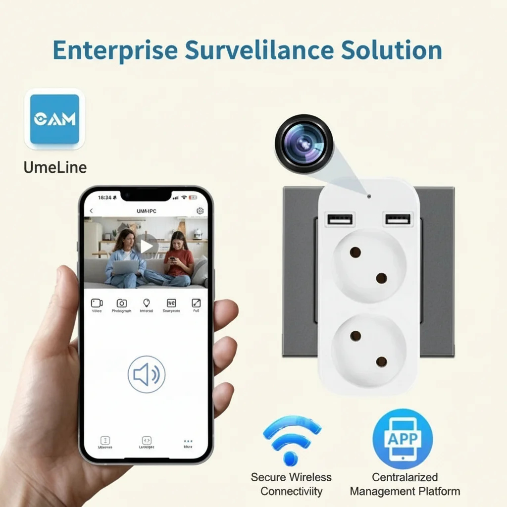 Discreet EU Plug Socket & Charger WiFi Spy Camera | 4K Live View, 1080P Recording (Model: S3)