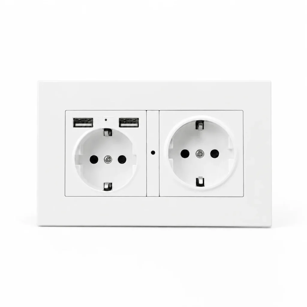 QZT S2 Wall-Mounted Hidden Camera in EU Wall Socket (Fixed Install)