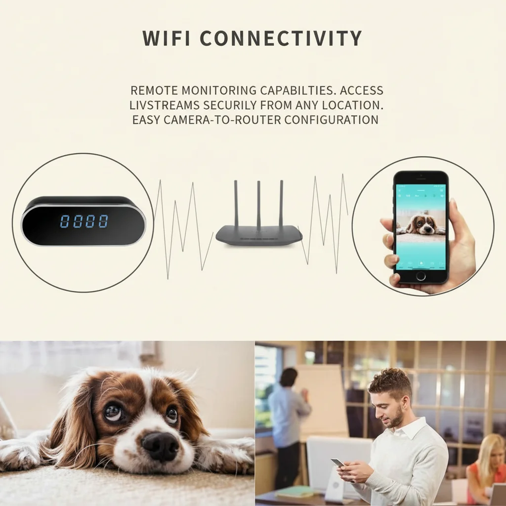 Z10 WiFi Spy Kamera Uhr mit 1080P HD, Nachtsicht & Bewegungserkennung (Modell: Z10)