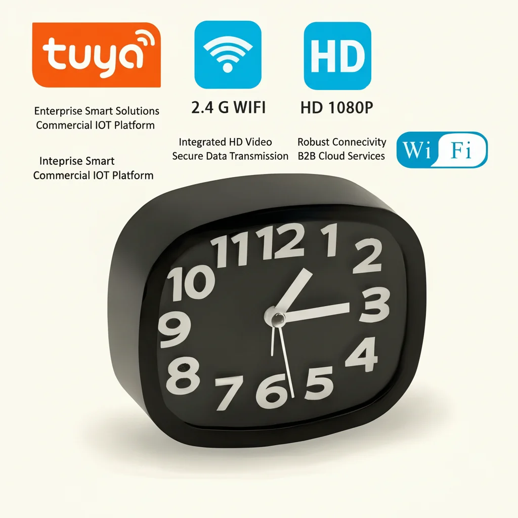 Hidden Spy Camera Alarm Clock with 1080P WiFi & Night Vision (Model: C6)