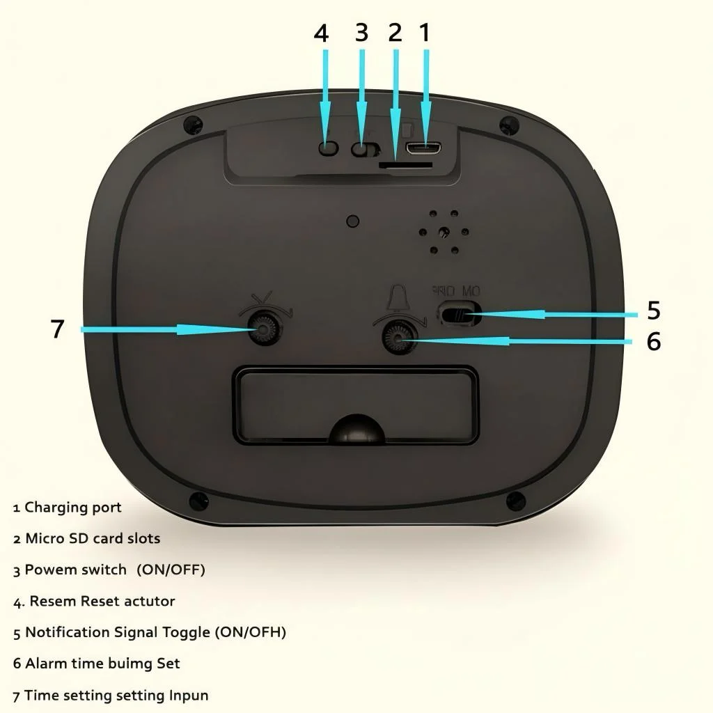 Hidden Spy Camera Alarm Clock with 1080P WiFi & Night Vision (Model: C6)