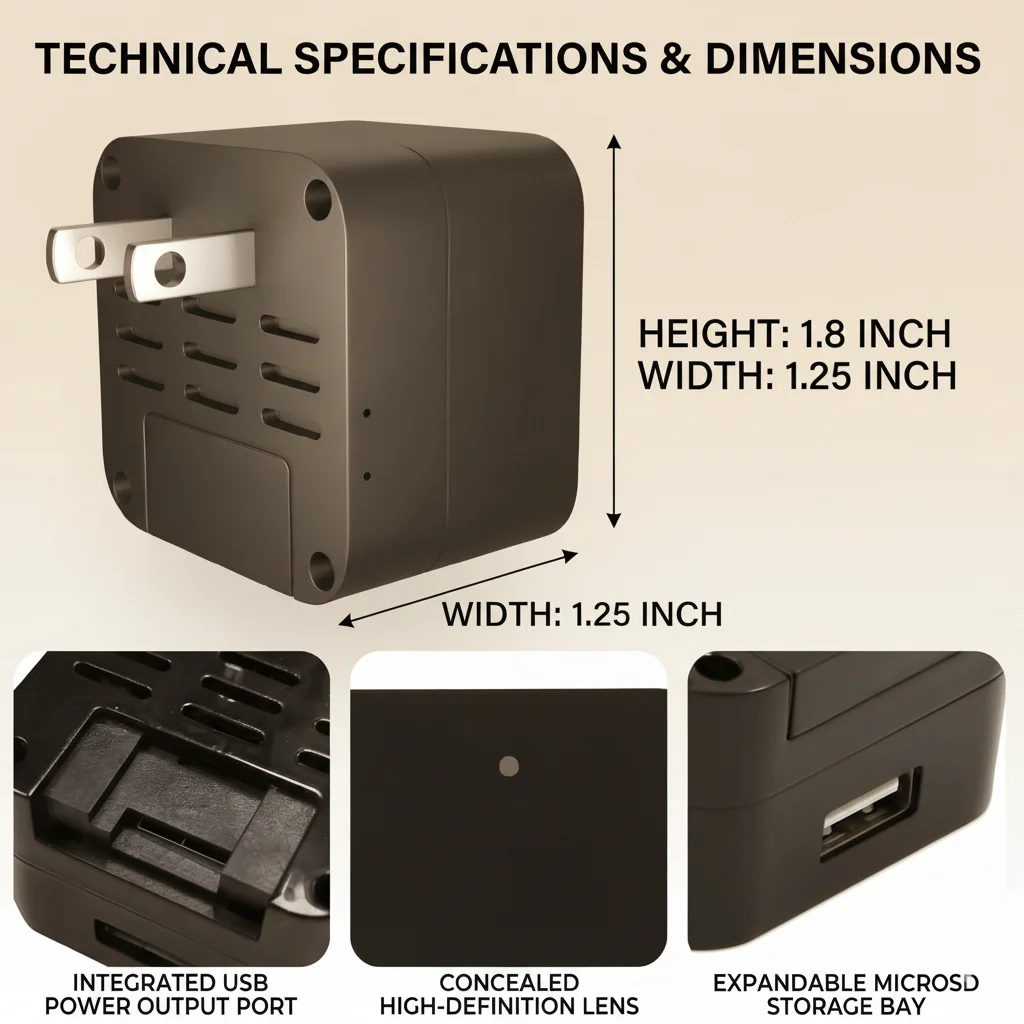 Discreet WiFi Wall Socket Spy Camera with Remote App View & Motion Detection (Model: A85)