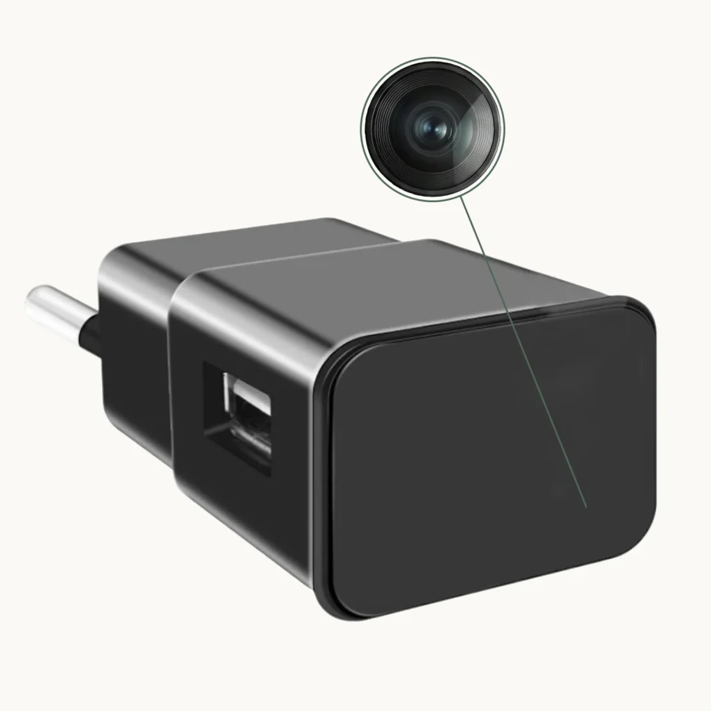 Cargador de cámara oculta | Cámara espía USB Full HD 1080P con WiFi